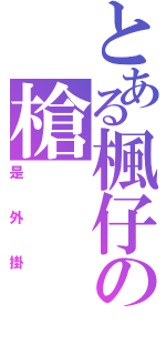 とある楓仔の槍（是外掛）