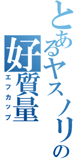 とあるヤスノリの好質量（エフカップ）