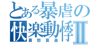 とある暴虐の快楽動悸Ⅱ（喜怒哀楽）