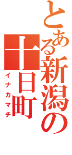 とある新潟の十日町（イナカマチ）