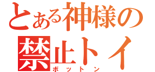 とある神様の禁止トイレ（ボットン）