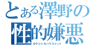 とある澤野の性的嫌悪（セクシャルハラスメント）