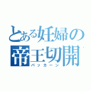 とある妊婦の帝王切開（パッカーン）