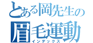 とある岡先生の眉毛運動（インデックス）