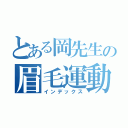 とある岡先生の眉毛運動（インデックス）