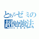 とあるゼミの超勉強法（ＱＥ授業）