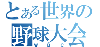 とある世界の野球大会（ＷＢＣ）