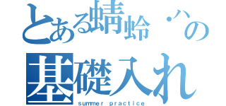 とある蜻蛉・ハデスの基礎入れ（ｓｕｍｍｅｒ ｐｒａｃｔｉｃｅ）