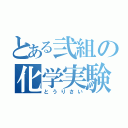 とある弐組の化学実験（とうりさい）