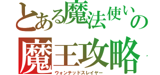 とある魔法使いの魔王攻略（ウォンテッドスレイヤー）