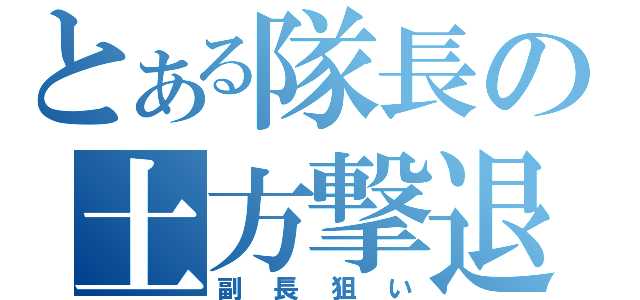 とある隊長の土方撃退（副長狙い）