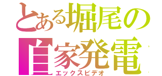 とある堀尾の自家発電（エックスビデオ）