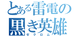 とある雷電の黒き英雄（ゼクロム）