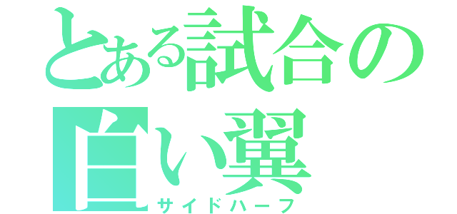 とある試合の白い翼（サイドハーフ）