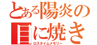 とある陽炎の目に焼き付いた話（ロスタイムメモリー）