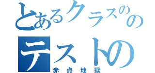 とあるクラスののテストの結果（赤点地獄）