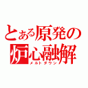 とある原発の炉心融解（メルトダウン）