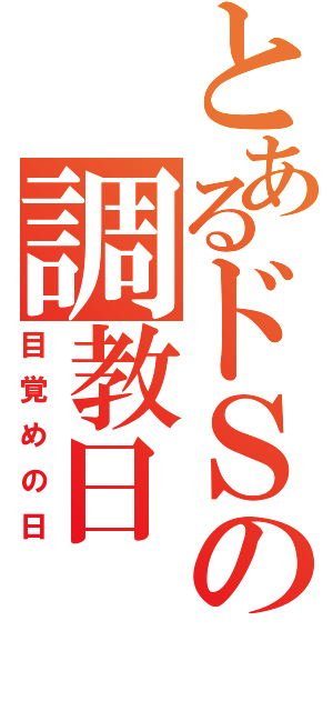 とあるドＳの調教日（目覚めの日）