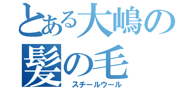 とある大嶋の髪の毛（　スチールウール）