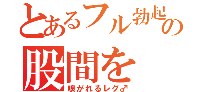 とあるフル勃起の股間を（嗅がれるレグ♂）