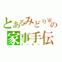 とあるみどり軍人の家事手伝い（ゲ～ロ～）