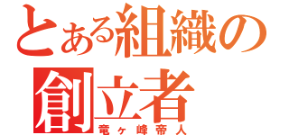 とある組織の創立者（竜ヶ峰帝人）