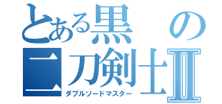 とある黒の二刀剣士Ⅱ（ダブルソードマスター）