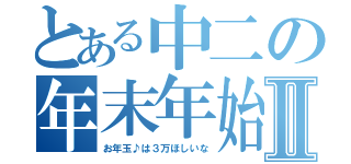 とある中二の年末年始Ⅱ（お年玉♪は３万ほしいな）