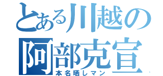 とある川越の阿部克宣（本名晒しマン）