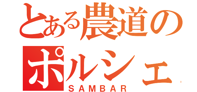 とある農道のポルシェ（ＳＡＭＢＡＲ）