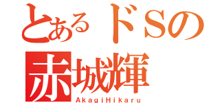 とあるドＳの赤城輝（ＡｋａｇｉＨｉｋａｒｕ）