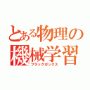 とある物理の機械学習（ブラックボックス）