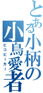 とある小柄の小鳥愛者（ピコピーカー）