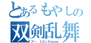 とあるもやしの双剣乱舞（アー　ミスッタｗｗｗ）