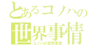 とあるコノハの世界事情（コノハの世界事情）