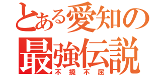 とある愛知の最強伝説（不撓不屈）