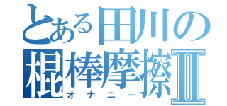 とある田川の棍棒摩擦Ⅱ（オナニー）