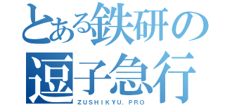 とある鉄研の逗子急行（ＺＵＳＨＩＫＹＵ，ＰＲＯ）