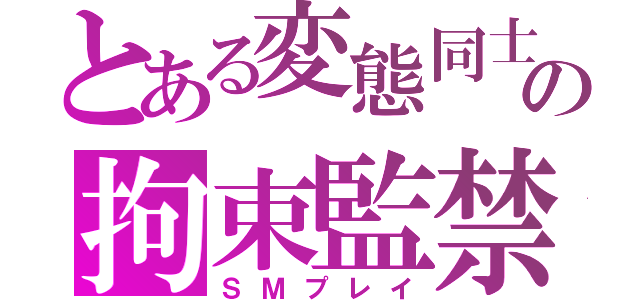 とある変態同士の拘束監禁鞭ボールギャグ（ＳＭプレイ）