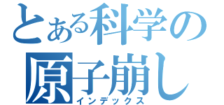 とある科学の原子崩し（インデックス）