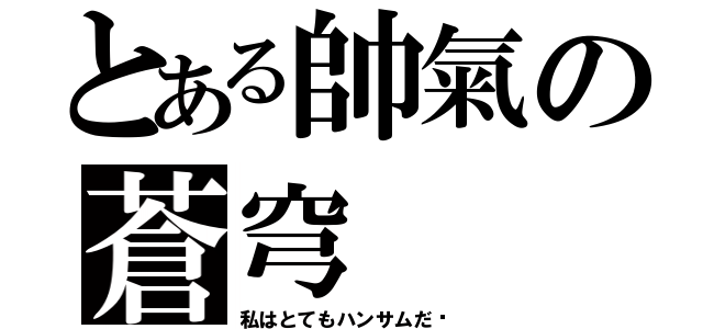 とある帥氣の蒼穹（私はとてもハンサムだ〜）