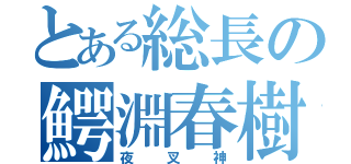 とある総長の鰐淵春樹（夜叉神）