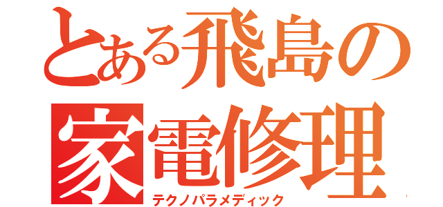 とある飛島の家電修理（テクノパラメディック）