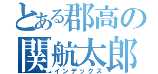 とある郡高の関航太郎（インデックス）