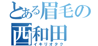 とある眉毛の西和田（イキリオタク）