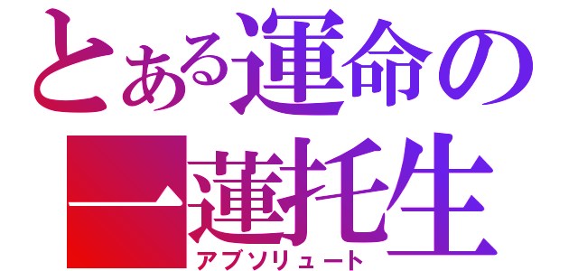 とある運命の一蓮托生（アブソリュート）