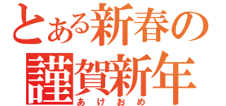 とある新春の謹賀新年（あけおめ）