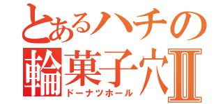 とあるハチの輪菓子穴Ⅱ（ドーナツホール）