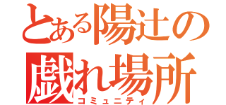 とある陽辻の戯れ場所（コミュニティ）