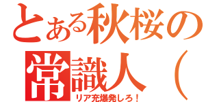 とある秋桜の常識人（笑）（リア充爆発しろ！）